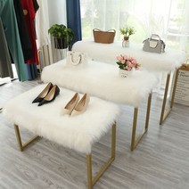 양털 러그 옷가게 쇼윈도 부스 장식 테이블 식탁보 진열장 깔개 화이트 매트