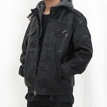 미드디엔 남성 싱글 라이더 가죽자켓