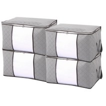 생활전문 패브릭 이불정리함, 그레이, 특가)가로형 80L_2+2, 4개