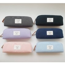 미카픽 초등학생 고등학생 필통 심플필통 대학생 중학생 패브릭 예쁜 감성, 다크네이비