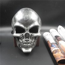 할로윈의상 할로윈 할로윈가면 해골탈 공포 분장 악령 라이더 데드 마스크 야외 소품 363270363270, 앤티크 실버 해골