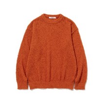 KNITTED 테일 라운드 니트 DARK ORANGE