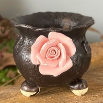 다육맘 수제화분 다육화분 도향#293, 핑크