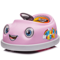 아기전동차 범퍼카 가정용 키즈 유아 전동차 푸쉬카 범버카, 전기 구동, 핑크