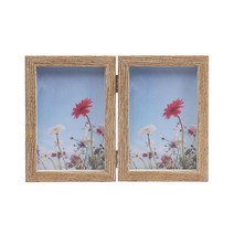 2단접이식액자 브라운프레임 세우는액자 4X6-114