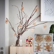 이케아 소품 인테리어 겨울 분위기 눈모양 밀줄기, 눈모양 밀줄기 세트