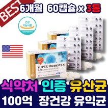식약처인증 락토바실러스 유산균 애시도필러스 100억 프로바이틱스 비피도 박테리움 장건강 배변활동 도움 식물성 캡슐 유해균 억제 유익균 건강식품 애시도필러스
