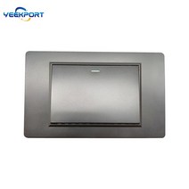 매립콘센트 산업용 노출 리미티드 압착단자 118mm 브라질 가정 표준 3 갱 백색 PC 방염제 패널 10A 구멍 전, 03 1 gang switch