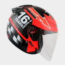 오픈페이스헬멧 오토바이 KYT헬맷 갤럭시 디자인 바이크 스쿠터 어센, XXL