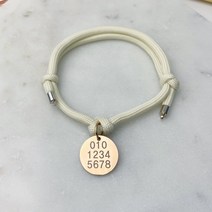 변색없는 레인보우인식줄 반려동물 목걸이 인식표 강아지인식줄 고양이인식표 써지컬펜던트, 핫핑크