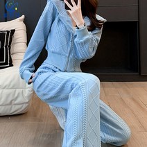 셀럽당 트레이닝 세트 여춘추 패션 캐주얼 맨투맨 와이드 팬츠 투피스