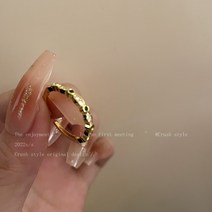 돼지코 큐빅 오픈링 여성 트렌드 가볍고 럭셔리하며 고급스러운 느낌의 집게손가락 기질 조절이 가능한 반지 선물