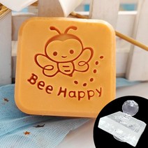 꿀벌 패턴 천연 수제 수지 비누 스탬프 DIY 핸들 공예 만들기 도구 투명 스타일 인감, 16 Stamp With Handle