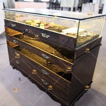 주얼리 쇼케이스 보석방 진열대 박물관 디스플레이, 조명x 80x50x90 흰색(색상선택)