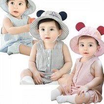 아기바디슈트 1p 민소매 스트라이프 믹키 유아옷 아동복 어린이 베이비의류 룸퍼 우주복 점프수트