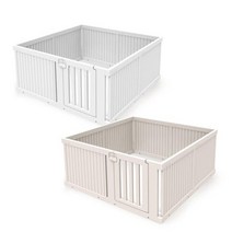 1300K 텍미홈 올 블라인드 펫룸 디럭스 강아지 애견 울타리 펜스, 버치베이지