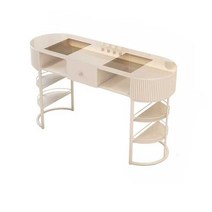 네일 테이블 손목 받침대 뷰티 패디 네일숍 가구 1인, 100 네일 테이블 + 등받이 의자 세트 A