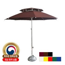 드림레저 국내산 FRP 파라솔 2700 (받침대 별매), 브라운