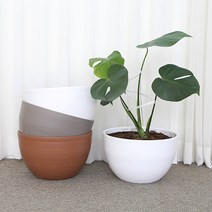 화담 대형식물화분 원형 플리츠화분 토분느낌화분, 1호 그레이