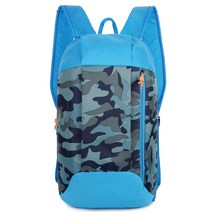 10LOutdoor 스포츠 경량 위장 방수 여행 등산 가방 지퍼 조절 벨트 캠핑 남자 숙녀, 위장 블루-1