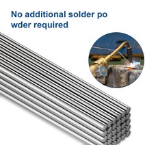 용접봉 실버 용접봉 용접 땜납 저온 쉬운 용융 알루미늄 유니버셜 프로판 토치 용 솔더, 2.0mm 33cm, 40개