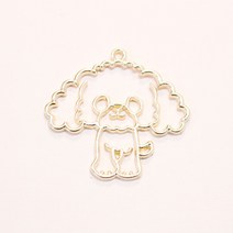 레진아트/프레임악세사리/귀염푸들강아지메달