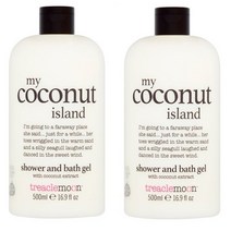 Treaclemoon 트리클문 마이 코코넛 아일랜드 샤워 젤 바디 워시 My Coconut Island Shower Gel 500ml 2팩, 1세트