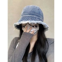 데님버킷햇 청벙거지모자 예쁜 캐쥬얼 캠핑 산책 연청