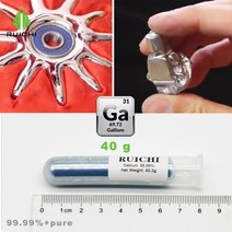 순수 갈륨 99.99 낮은 융점 금속 장난감 교육 마술사 9999 순도 10g 20g 50g 100g 원소 31, 100 그램