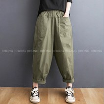 지홍 여름 밴딩바지 면혼방 고무줄바지