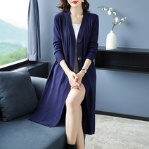 브이넥 아우터 2022 년 가을 무릎넘어 양털 울 니트가디건코트 디자인감각 볼트무늬 아침저녁 외 숄 4997259728