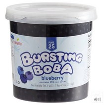 Bossen Pure25 Blueberry Bursting Boba 보센 버스팅 팝핑 보바 블루베리 토핑 3.3kg, 1개
