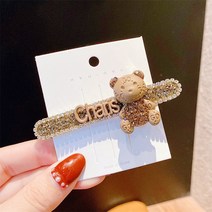 KORELAN신상품 물 곰 오리 주둥이 집게 전원 심플하다 압착 머리핀 한국 동대문 잔머리 앞머리 집게 도매