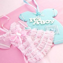 돌잔치 이벤트 행사 아기방 돌상 장식 소품 파티 장식 용품 아가방 꾸미기 BABY PARTY 펠트 옷 22cm 2색 택1, 블루