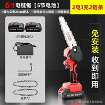 전기체인톱 저먼식 리튬전지 야상형 와이어리스 소형 가지 치기 줄톱, T09-18.18cm 58000 밀리암페어2