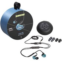 Shure AONIC 215 유선 소음 차단 이어폰 투명 사운드 ONE 드라이버 인이어 분리형 케이블 Apple 및 Android 장치와 호환되는 프리미엄 내구성 - 파란색-34765, 검은색, 원격 제어 + 마이크가 있는 3.5mm 케이블