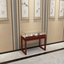 골동품 쇼케이스 박물관 진열장 유리진열 전시다이, 상세이페이지 참고, 50x50x140 LWH 전나무(조명있음)