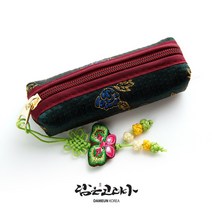 담은코리아 도장집 인감도장집 도장케이스 통장지갑 홍보판촉물, 누비도장집-카키색
