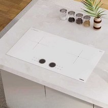 빌트인 매립형 전기레인지 내장형 고화력 2구 인덕션, 화이트