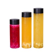 400ml 플라스틱 휴대용 물통 밀폐 용기 워터 보틀, 팜컵400ml(블랙커버)스티커40매