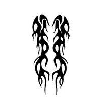 2 개/짝 유니버설 불꽃 오토바이 프론트 포크 해골 스티커 그래픽, 한개옵션1, Black