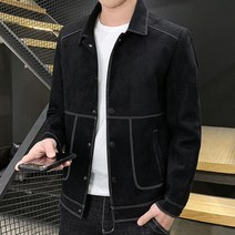 남성 스웨이드 자켓 봄 가을 캐주얼 가죽 빈티지 남자 심플 캐쥬얼 베이직 재킷 men suede jacket KB0865