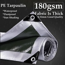 포장마차천막 방수 야외 시장 행사 천막 원단 PE 타포린 캠핑 텐트 매트 140 ~ 180GSM 전망대 캐노피 차양 정원 가구 커버 그늘막 그물, 8mx12m
