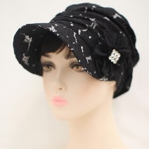 bedazzle [비다즐] 헤세아 레이스 블랙 셔링 캡모자 항암모자 여름모자 여름 여성캡모자 캡모자브랜드 비다즐모자 모자제작 여성모자 여성 여름모자 챙넓은모자 핸드메이드 주문제작