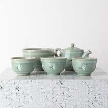 청자 운학 3인 다기세트 다도세트