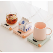 USB 보온받침대 커피 우유 컵워머 머그메이트, 핑크