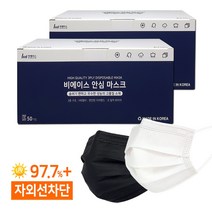 국산 비에이스 일회용 덴탈마스크 대형, 50매, 2개, 화이트