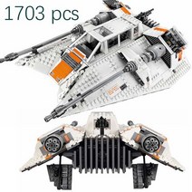 75144 개 스타 스피더 빌딩 블록 호환 재현 스노우 배틀 파이터 벽돌 친구 1703, 01 M968_01 No Original Box