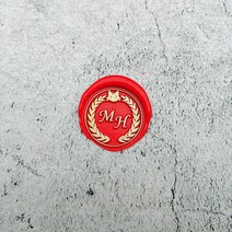 저스트앳 DIY 맞춤 더블 이름 2 이니셜 편지 스탬프/씰링 왁스/웨딩 왁스 인감 스탬프 초대장 봉투, [14] Style 17 with handle