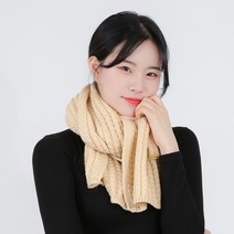 라핑 겨울 패치 니트 목도리 남녀공용 머플러